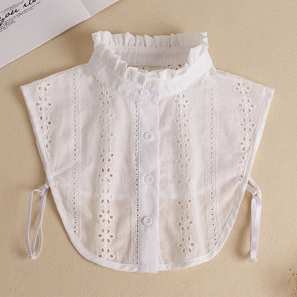 Fake Collar Women's All-match Fake Collar Shirt Decorative Collar Ruffled Fake Collar White Shirt Autumn and Winter with Sweater Decorative Collar