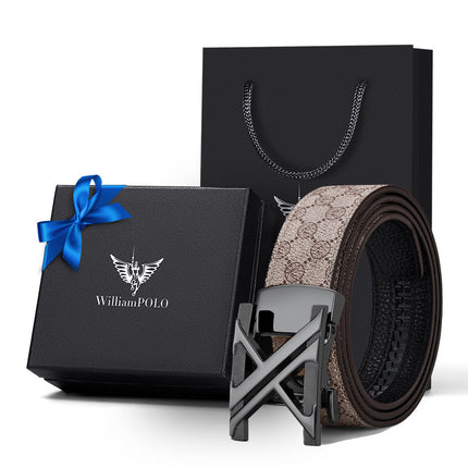 King's Paul Belt Men's High-grade Alloy Face PVC Cowhide Business All-match Cross-border Men's Belt New