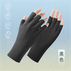 Half finger cycling manicure gloves-black / One size fits all