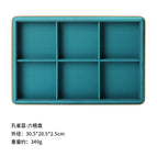 Peacock blue-6 grid tray 30.5*20.5cm / 1