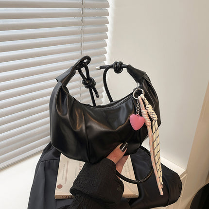 Casual Commuting Dumpling Bag Women's 2025 Summer New Trendy Fashion Shoulder Bag Pleated Relaxed Crossbody Bag