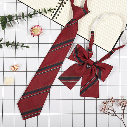 Japanese Plaid JK Tie Tie Set Women's College Style Graduation Photo Free Accessories Korean Style Bow Mariners Suit