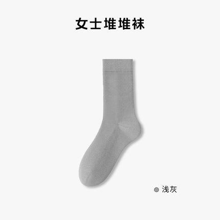 Stacked socks children's spring and summer thin deodorant sweat-absorbent cotton women's socks boneless mid-tube moon socks Zhuji socks wholesale