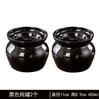 [black 2-pack] clay pot stew pot