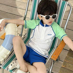 Short-sleeved green (including swimming cap) 6082 / 110 [recommended height 100-110cm]