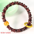 Blood sandalwood bamboo joint 8*10mm [longteng running ring]