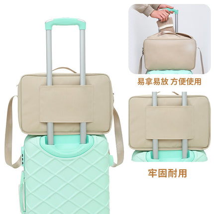 Wall-Mounted Leather Suitcase Folding Travel Bag Inner Organizer Hanging Bag Clothing Storage Bag Single-Shoulder Portable Wardrobe Multifunctional Storage