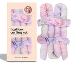 Tie-dye purple-pink gift box [curling iron + 2 hair ties]