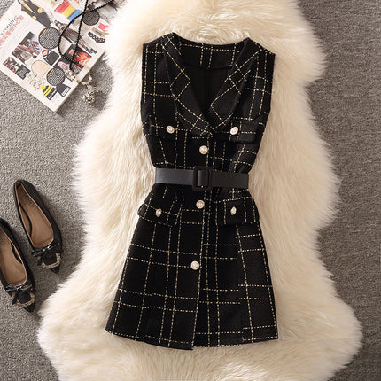 Small Wind Fragrant Vest suit Women's 2025 New Slimming Professional Temperament Goddess Style Fashion Shorts Three or Two Piece Set