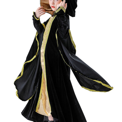 Halloween New Retro Medieval Palace Queen Costume Children's Aristocratic Long Skirt Masquerade Performance Costume