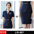 Two-Piece Navy Blue Jacket Skirt / S