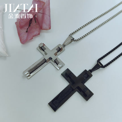 Factory direct Amazon AliExpress European and American fashion personality stainless steel men's pendant jewelry wholesale