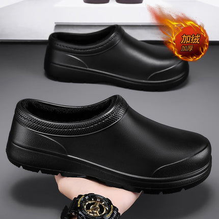 [Cross-Border] Chef's Shoes Are Non-Slip, Warm and Velvet, Restaurant and Hotel Waiters Are Cold-Proof, Waterproof, Lightweight Home Rain Boots