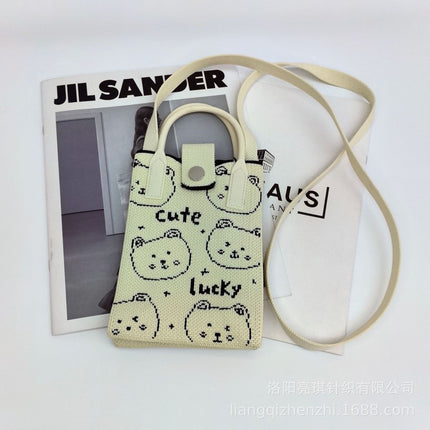 2025 New Mobile Phone Bag Woven Crossbody Bag with a High-End Feel, Popular on Amazon, Suitable for Commuting and Casual Use, Small Square Bag, Portable