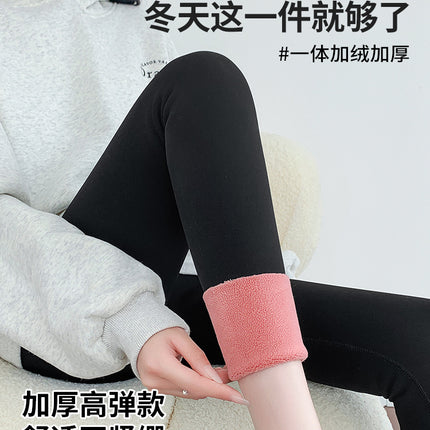 Shark Pants for Women, Thickened and Warm for Autumn and Winter, High-Waisted Gray Yoga Leggings with High Elasticity and Warmth