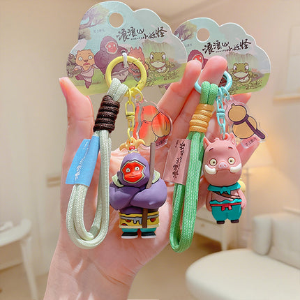 Cartoon Langlang Mountain Little Monster Basic Shape Keychain Couple Bag Car Keychain Gift Wholesale
