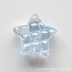 Five-pointed star transparent light blue