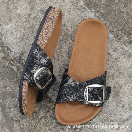 New Style Flip-Flops for Women 2025 New Beach Open-Toe Flat Sandals for Women Non-Slip Women's Large Size Women's Sandals