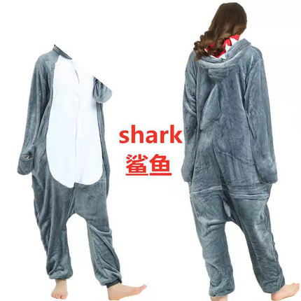 Cross-Border Cartoon One-Piece Flannel Pajamas, Animal Children's Parent-Child Performance Costumes, Dinosaur, Pegasus and Unicorn