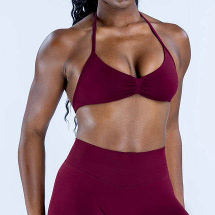 suit DF Amazon Explosions Shorts Small Bra High Elastic Superfine Extinction Nylon Hanging Neck Beauty Back Sports Vest