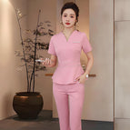 Pink short-sleeved trousers / S
