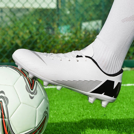 Factory direct low-top football shoes tf broken nail artificial lawn AG nail leather foot boys and girls youth training shoes