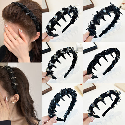 High Crown Toothed Headband for Women, 2024 New Versatile Elegant Simple Korean Hairpin Headband Accessory