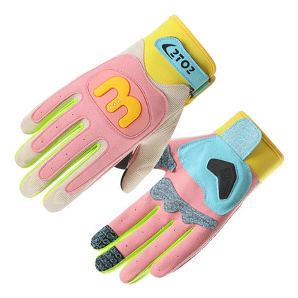 Motorcycle Riding Gloves Full-Finger Outdoor Off-Road Equestrian Sports Hiking Camping Fashion Macaron Motorcycle Gloves