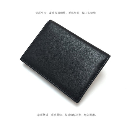 Cross-Border Simple Genuine Leather Business Soft Leather Card Holder Men's Credit Card Cowhide Card Holder Girl's Id Cosmetics Bag