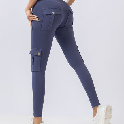 Multi-Pocket High-Waisted Tight-Fitting Stretchy Butt-Lifting Sports Leggings, Suitable for Outdoor Wear, Yoga Pants for Women, Running Fitness Pants, Slimming Effect