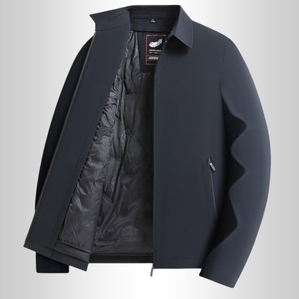 New Autumn and Winter Men's down Jacket Business Casual Executive Workwear Jacket with Detachable down Liner and Lapel