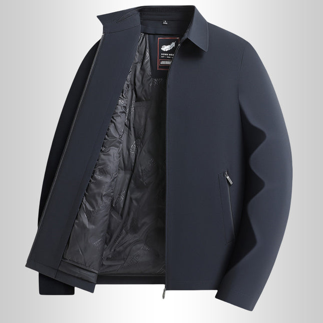 New Autumn and Winter Men's down Jacket Business Casual Executive Workwear Jacket with Detachable down Liner and Lapel