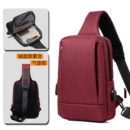 New Men's Chest Bag, Men's Crossbody Bag, Casual Waterproof Shoulder Bag, Crossbody Bag, Large Capacity Oxford Cloth Men's Bag Gift