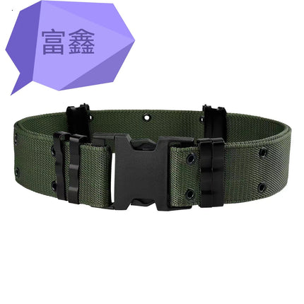 Outdoor Training Tactical Belt S Outer Belt Simple Buckle Bdu Security Duty Armed Woven Belt Wholesale