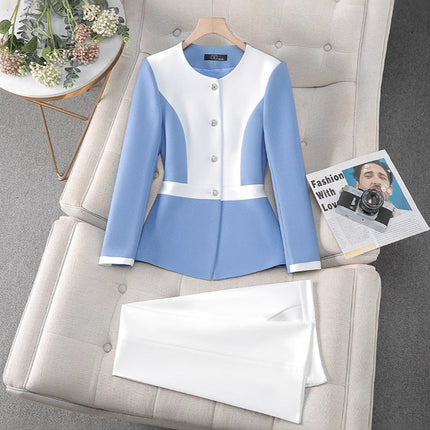 New High-Quality Tailcoat Set, Women's Business Office Jacke
