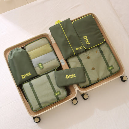 Dopamine Organizer Travel Bag suit Luggage Compressible Clothes Storage Pack Portable Storage Seven-Piece Set