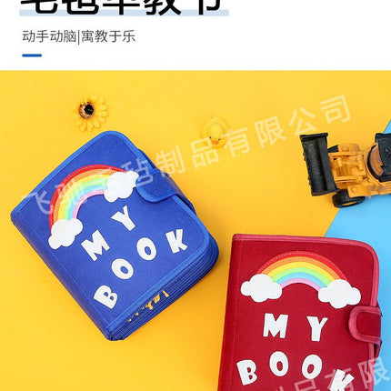 Felt Book Children's Educational Early Education Rainbow Felt Book Life Cognition Busy Board Children Felt Book