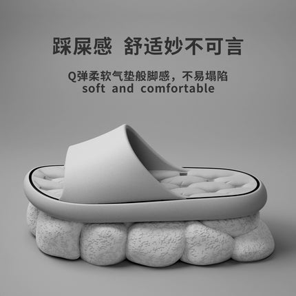 Leakage bathroom slippers ladies summer 2025 new indoor home non-slip bath quick-drying non-stinky feet sandals men