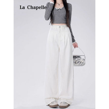Workwear High Waist Slimming Internet Popular New Slim Fit Mop Pants 2025 Casual All-match Dape Wide Leg Pants Women's Loose