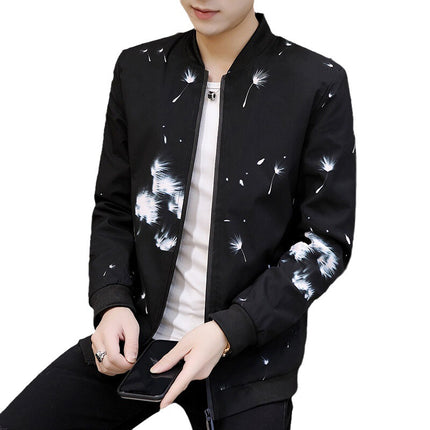 Korean style youth thin wolf head coat men's spring and autumn floral jacket men's foreign trade cross-border men's clothing wholesale