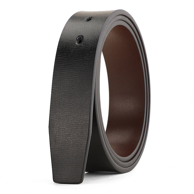 Cross-Border Headless Pin Buckle Belt Men's Genuine Leather Belt Men's High-End Niche Light Luxury Men's Accessories Wholesale New Style