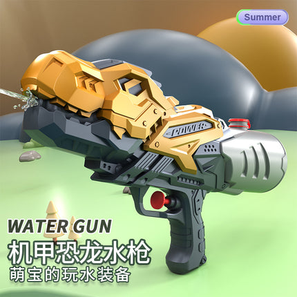 New children's water gun toy Net red double nozzle water gun pony dinosaur duck shark pull-out water gun