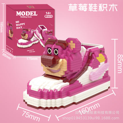 M1016 Jihui Strawberry Bear M1020 Building Blocks Assembled Toys Girls Children's Puzzle M1015 Gift Cross-border