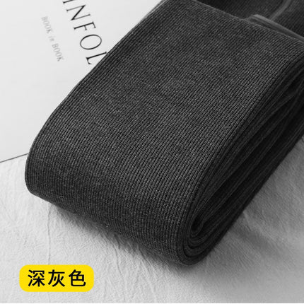 Autumn and Winter Vertical Stripe Thickened Leggings Outer Wear Foot Warm Pants Autumn Pants fleece-lined Slimming