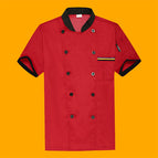 Short-sleeved [wine red]] / M
