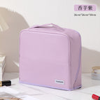 Taro purple - large upgraded eco-friendly crosshatch pattern travel luggage, pencil case, makeup bag