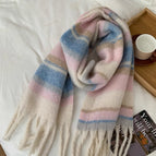 Thickened large stripes [pink blue]