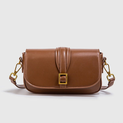 Z Brand Women's Tofu Bag, Green Classic Buckle Design, Shoulder and Crossbody Bag, Mini Versatile Small Square Bag, Simple Style