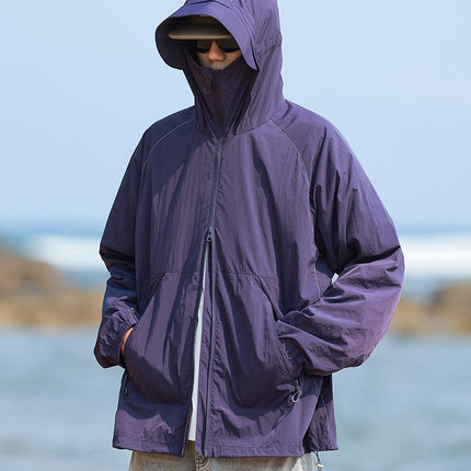 UPF50 ice silk sunscreen clothing women's new breathable sunscreen clothing men's thin coat skin clothing outdoor UV protection