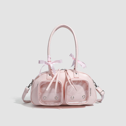 2026 Winter New Bowknot Pillow Bag Single Shoulder Underarm Bag for Women, Small Capacity Anime-Style Ita Bag, Commuter Tote